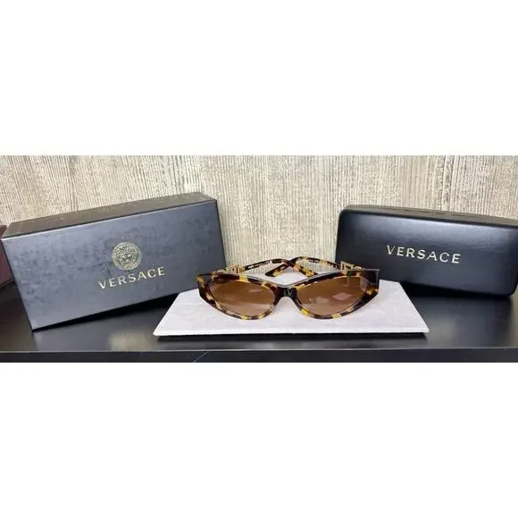 Versace Cat Eye Havana Brown Gradient Sunglasses 4470-B - Picture 2 of 7